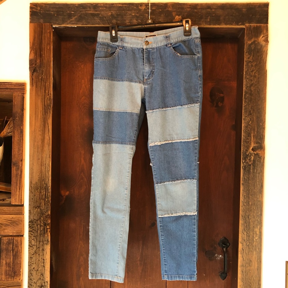 Patchwork Blue Jeans